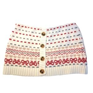 Von FeuerKnit Sweater Skirt Girls 4T‎ Christmas Holidays 9" L